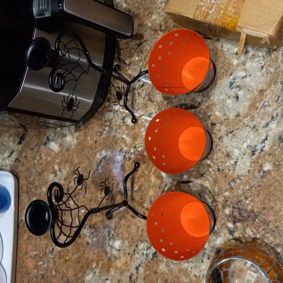 Halloween Decorative Candlestick Holder/Tealights Lot. - Picture 7 of 11